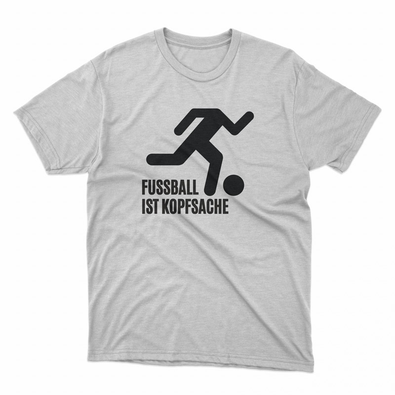 Arbeitsbeispiel T-Shirt-Motiv "Fußball ist Kopfsache"