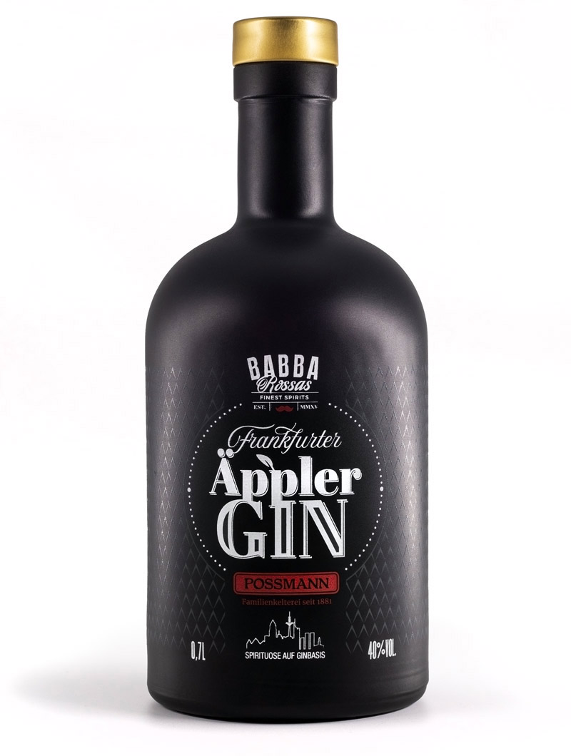 Arbeitsbeispiel Flaschengestaltung für Äppler-Gin