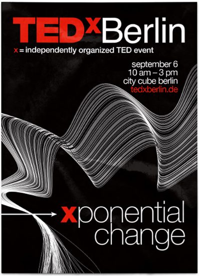Arbeitsbeispiel Poster für TedxBerlin
