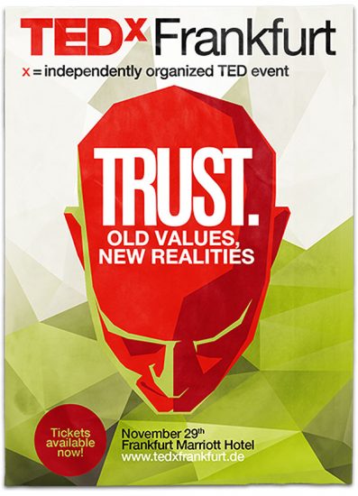 Arbeitsbeispiel Poster TEDxFrankfurt